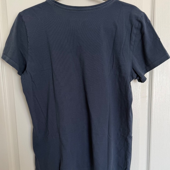 Life is Good Blue Gray Crusher T-Shirt Large Women's Dog Lover Graphic Tee - Picture 4 of 4